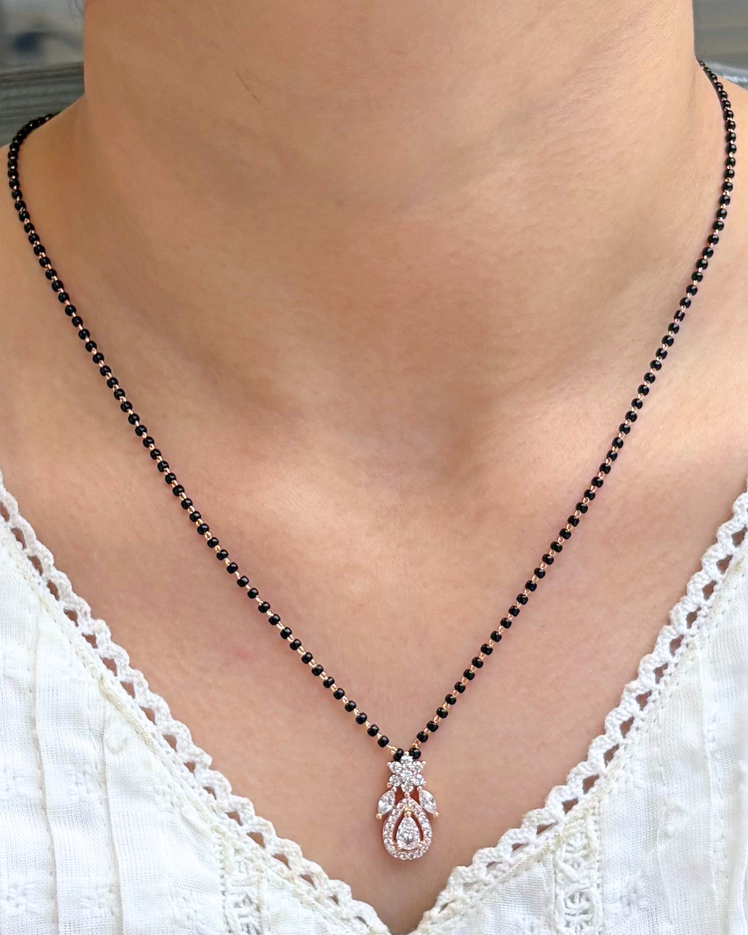 Aanya Full Black Beads Mangalsutra