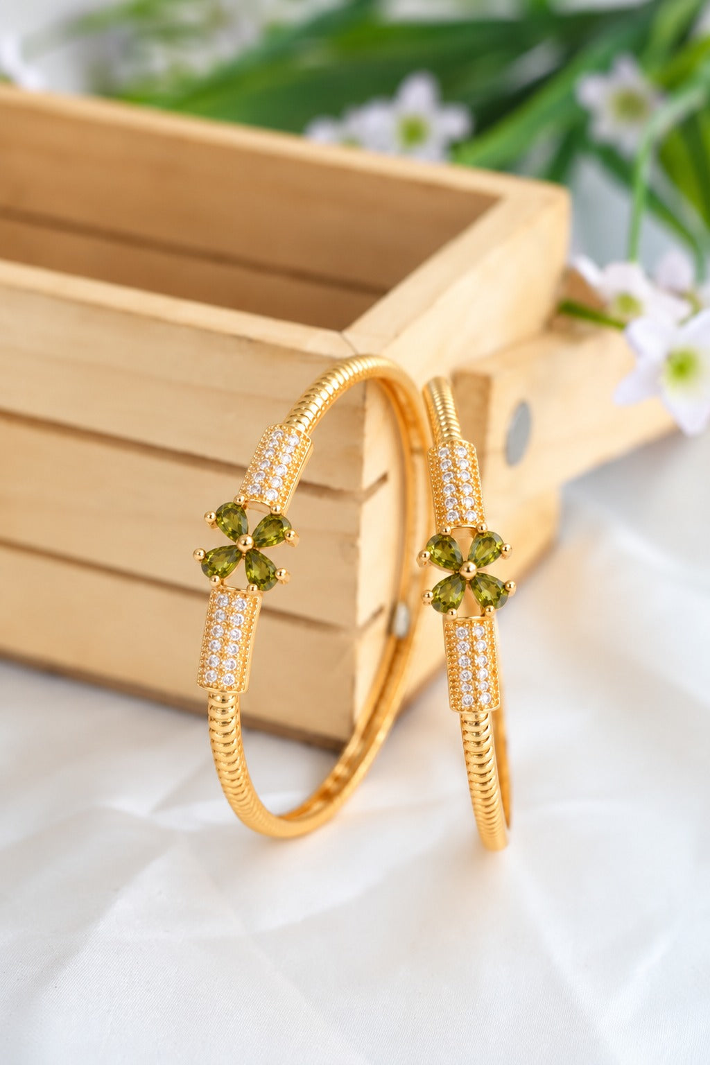 Malini Green Bangle ( Set of 2 )