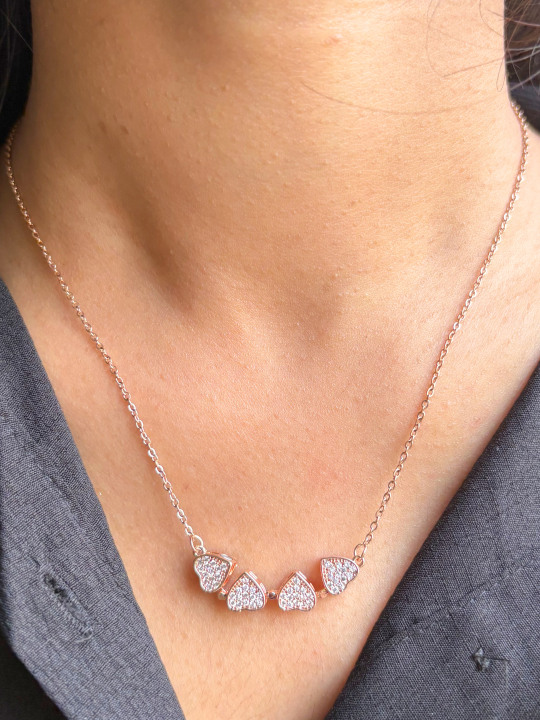 Rose Gold Clover Necklace
