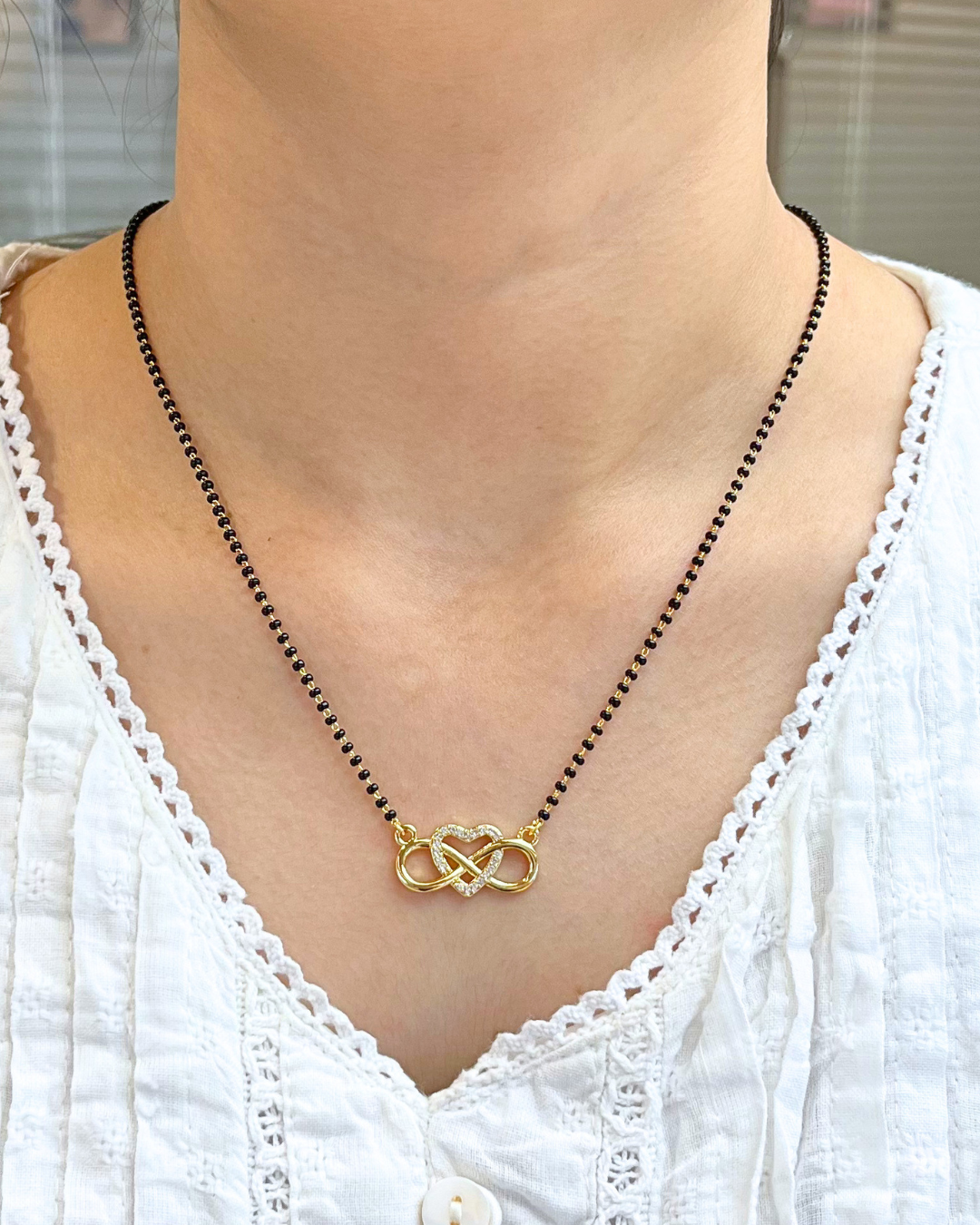 Infinity full Black Beads Mangalsutra