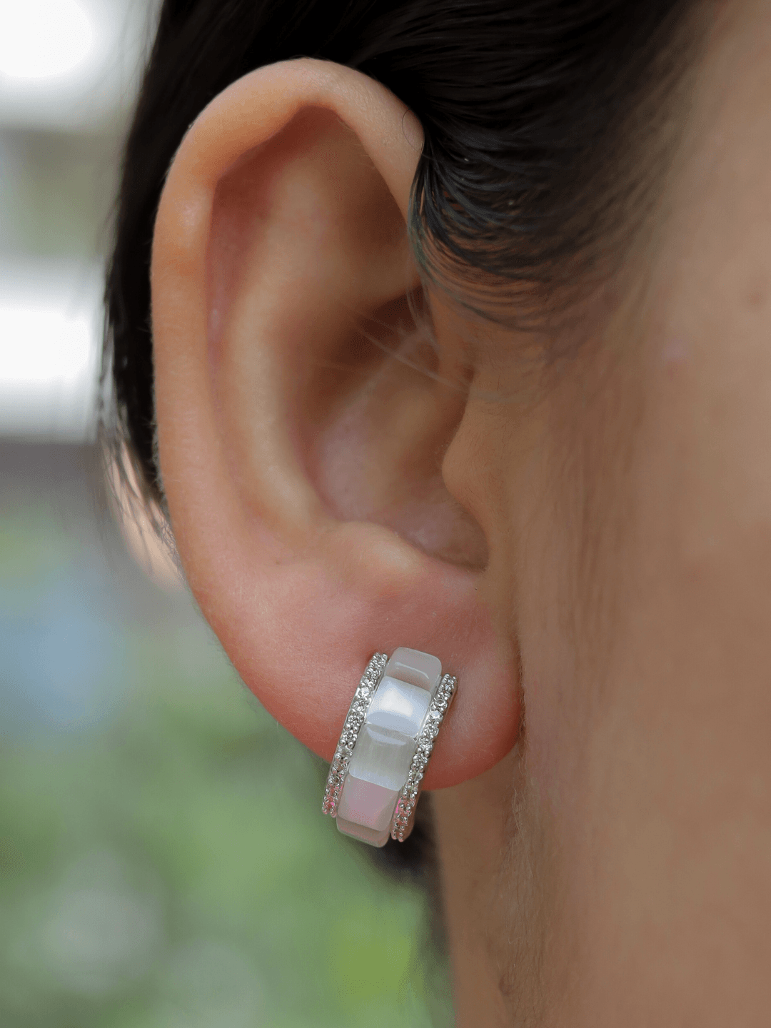 Carolina Pearl Diamond Earrings - Zeraki Jewels
