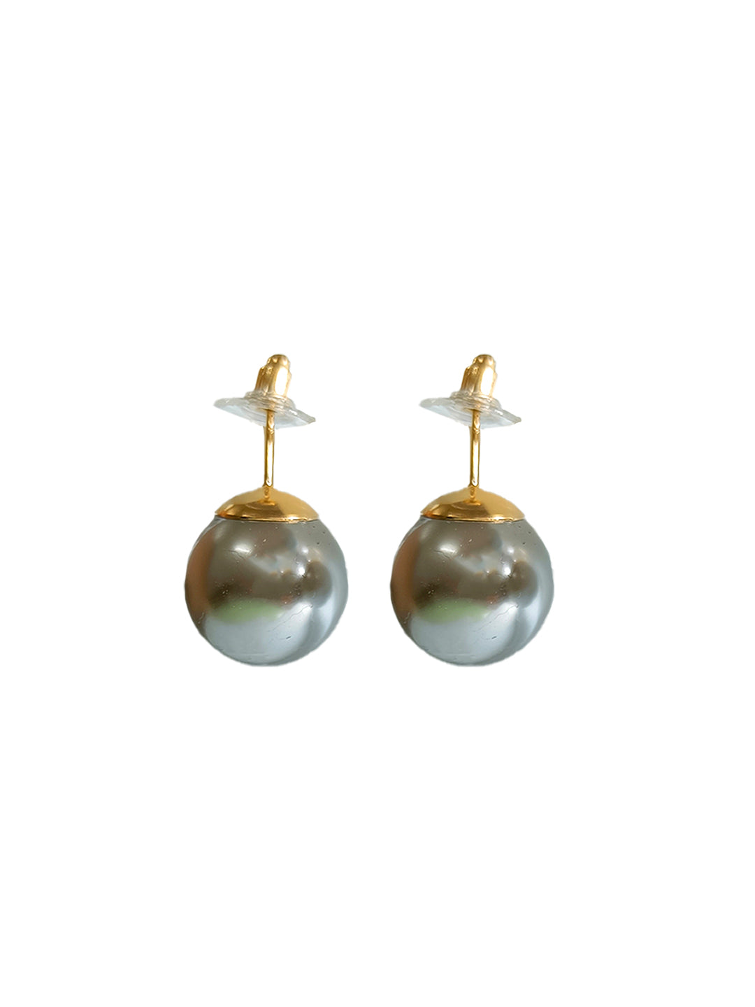 Charcoal Ball Earrings - Zeraki Jewels