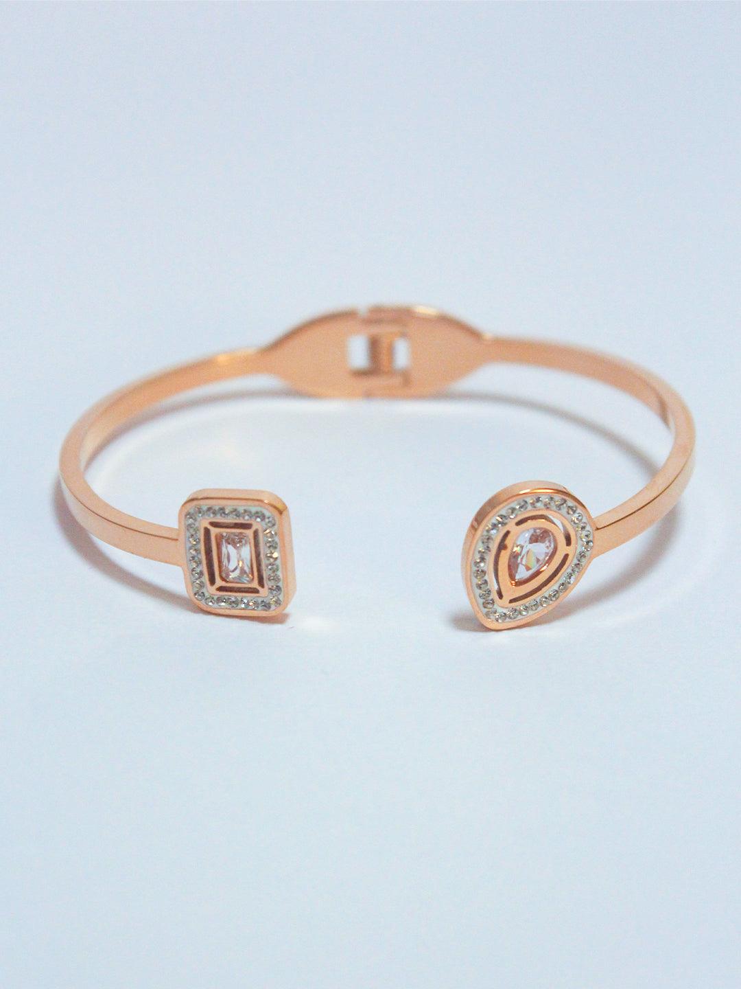 Crystal Stone Hand Cuff Bracelet - Zeraki Jewels