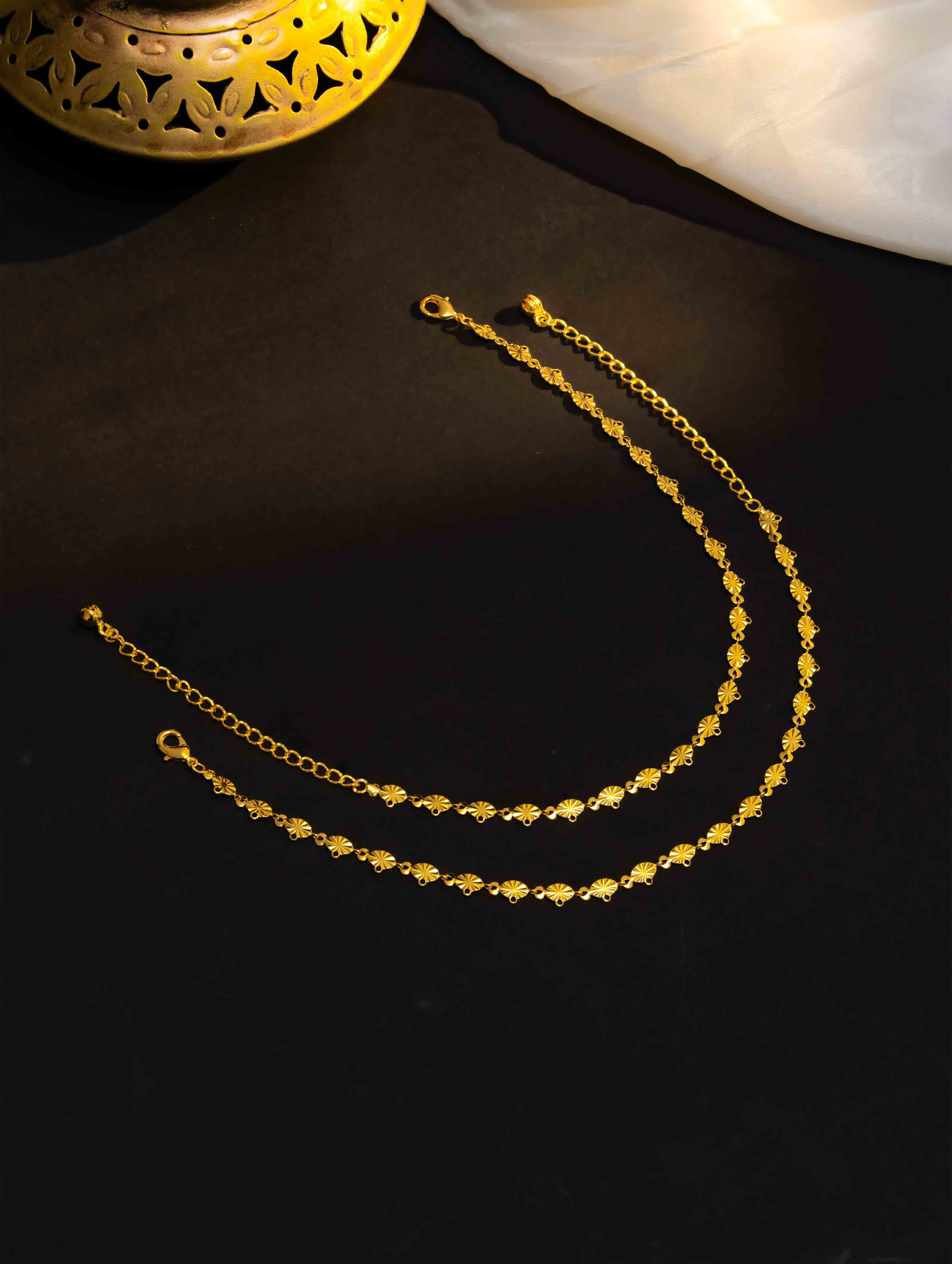 Rishaya Gold Payal ( Set of 2)