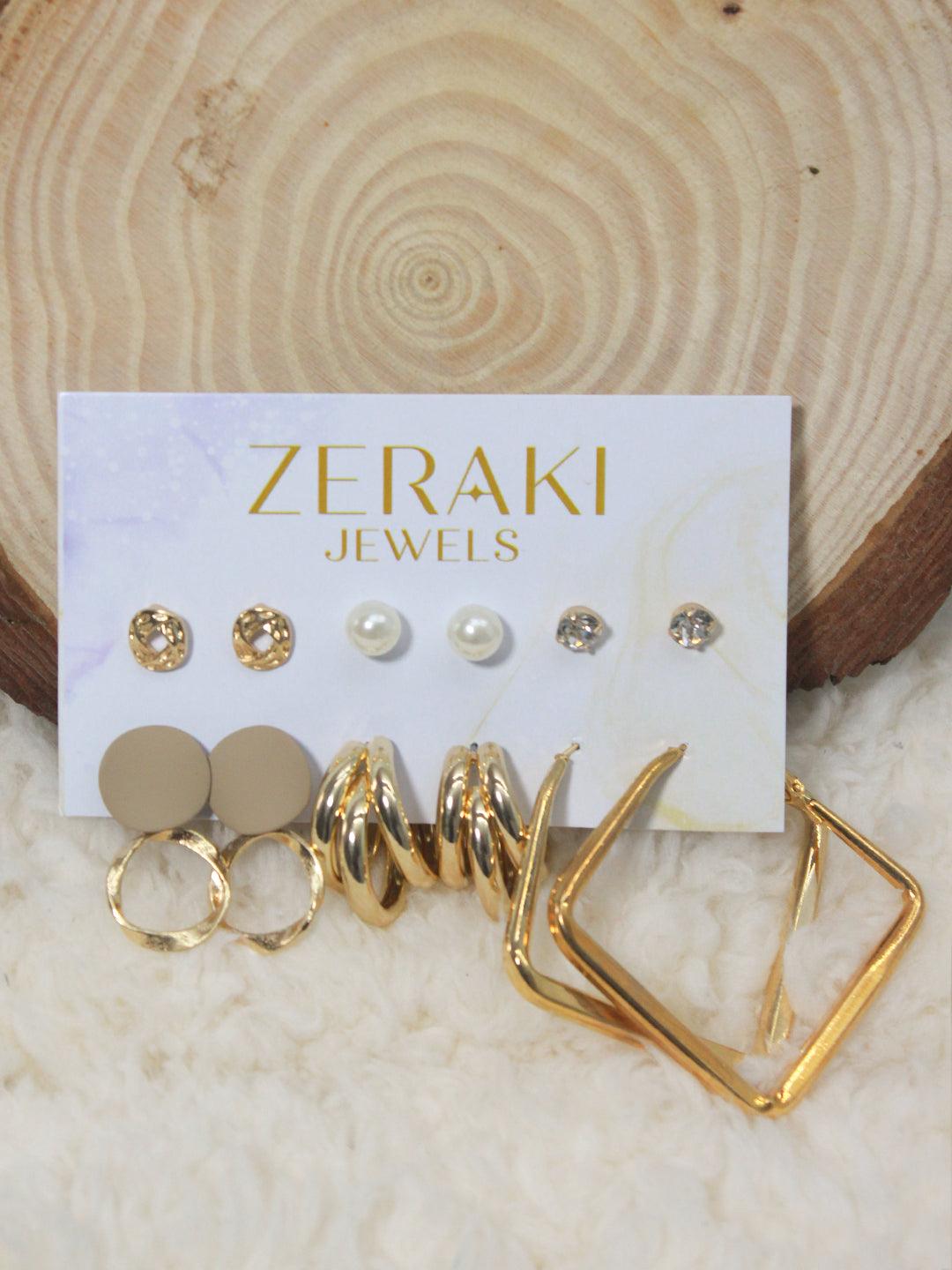 Modern Maven Earrings Combo - Zerakijewels