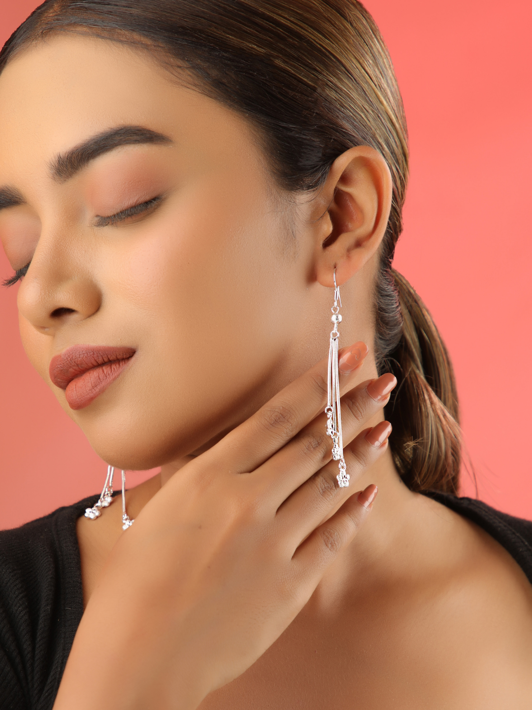 Silver coated deals earrings