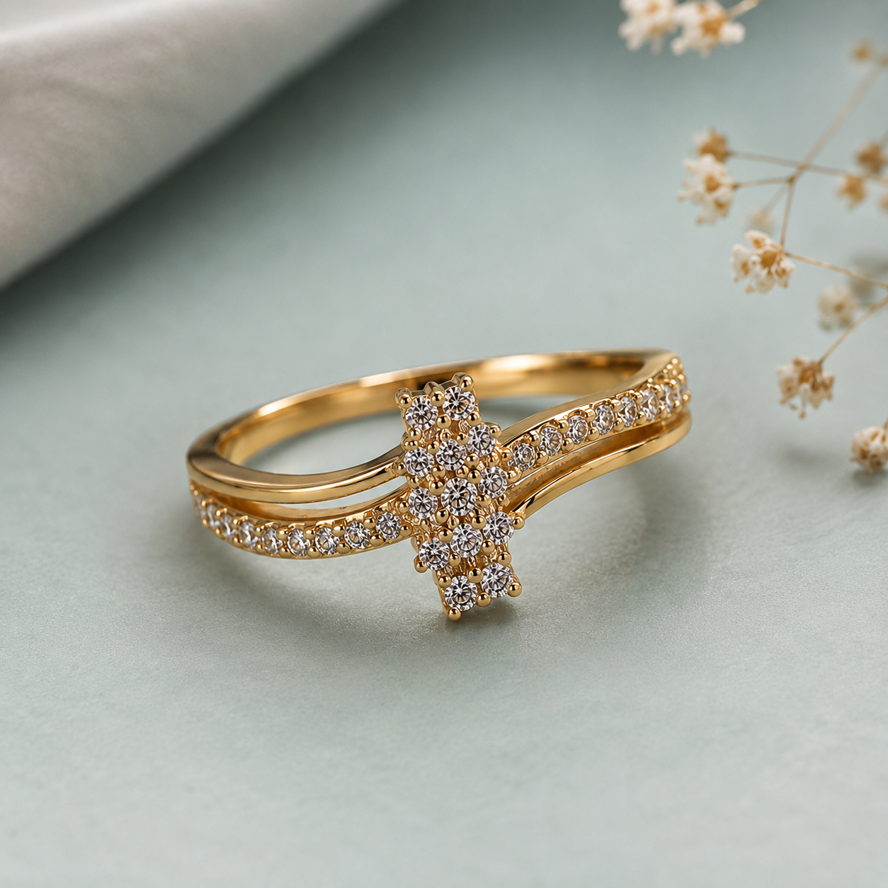 Leaf Whisper Adjustable Ring
