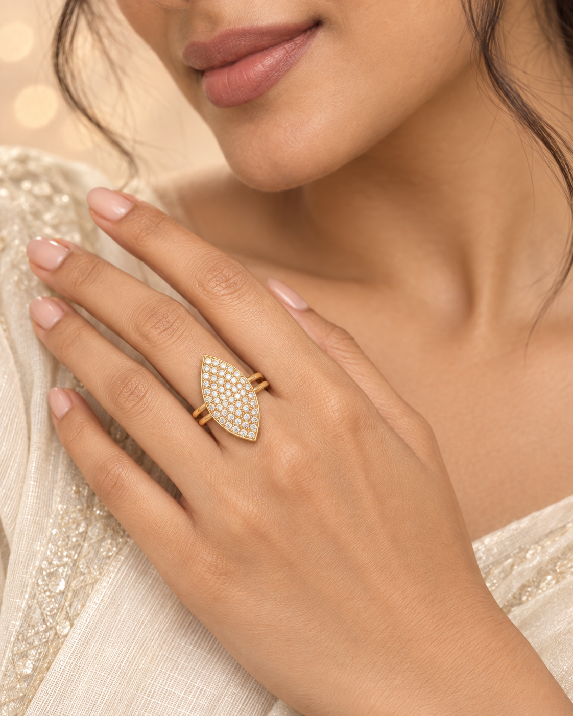 Dazzling Adjustable Ring