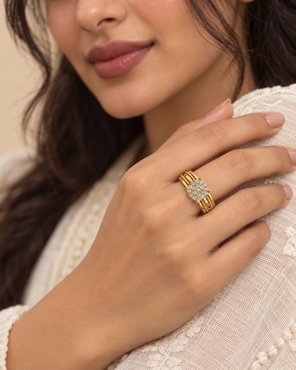 Pave Adjustable Ring