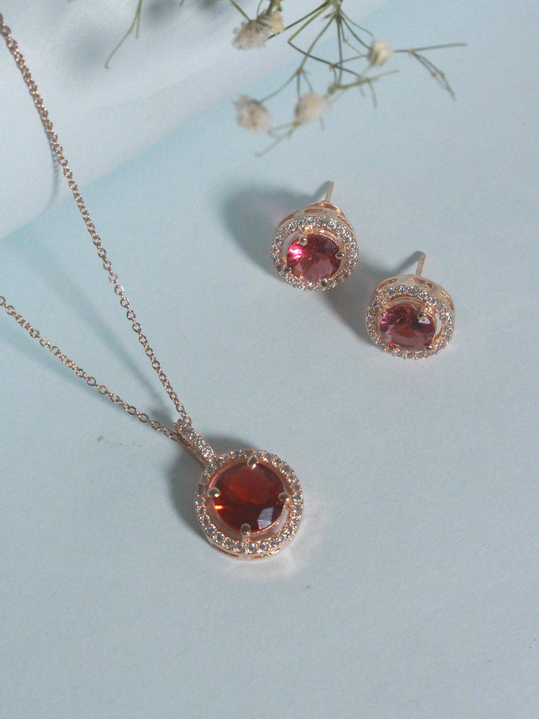 Diamond Solitaire Pendant Set - Zeraki Jewels
