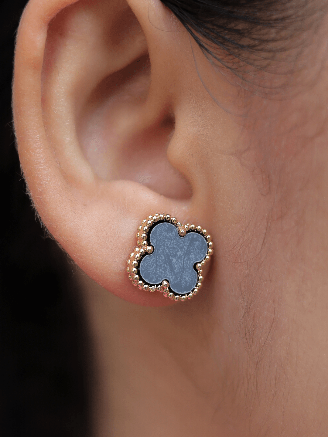 Black Bunny Studs - Zeraki Jewels .