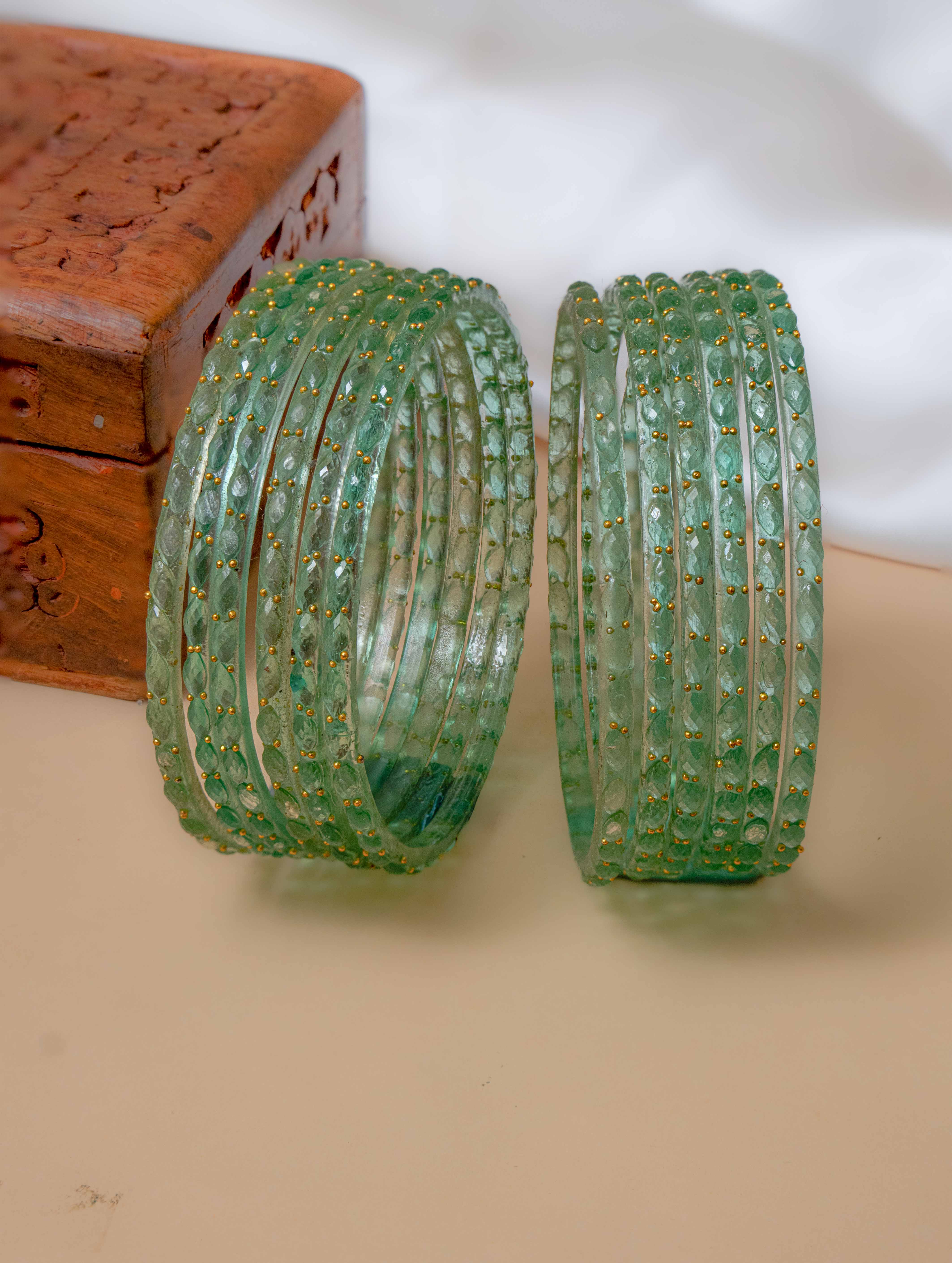 Harnoor Glass Bangle ( Set of 12)