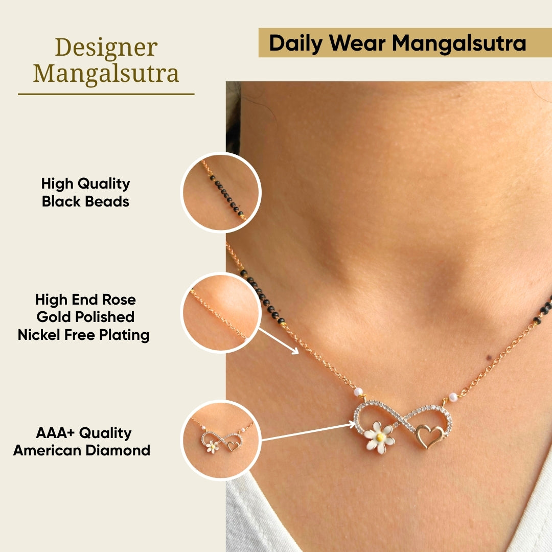 Infinity of Hearts Mangalsutra (Rose Gold)