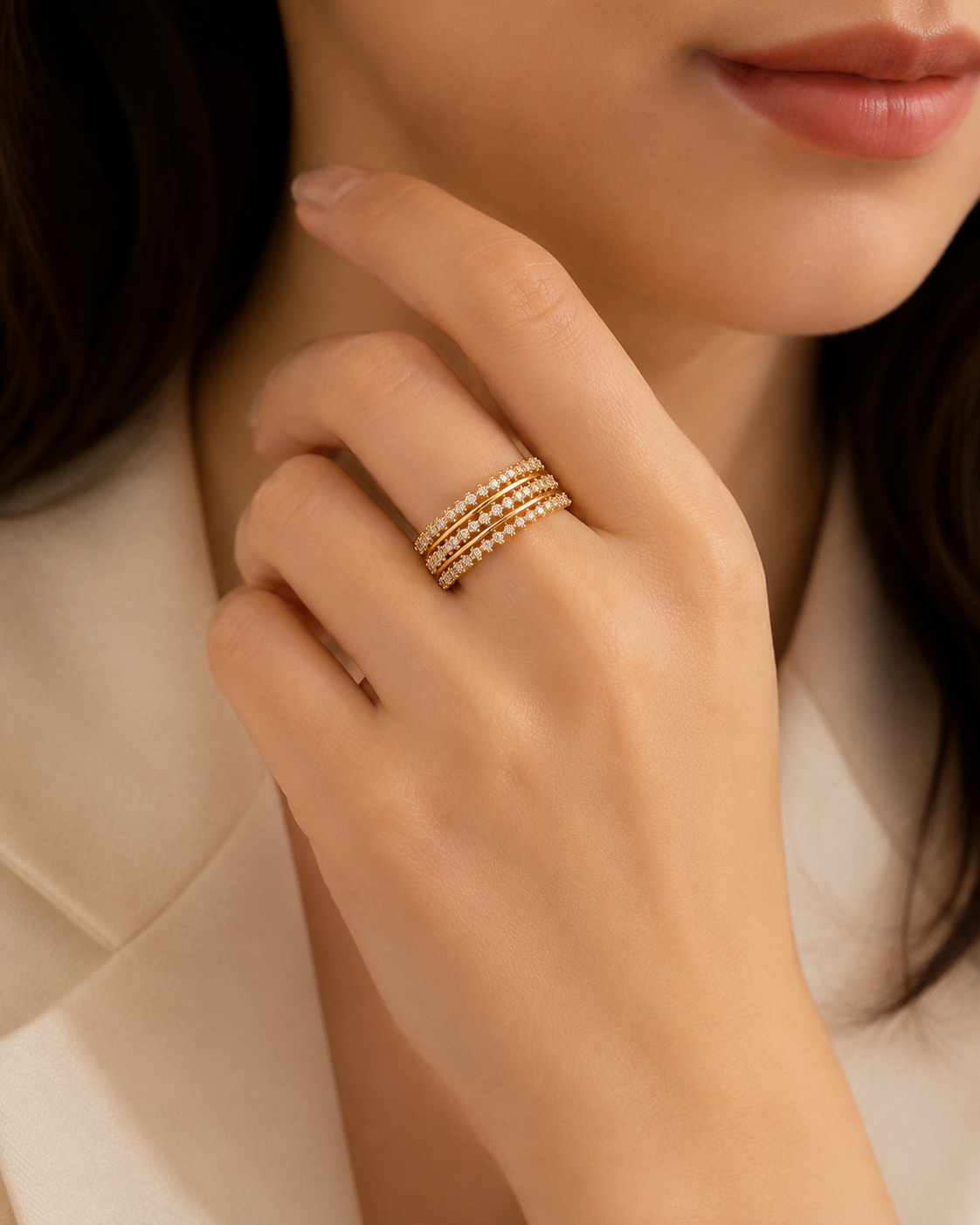 Saanjh Adjustable Ring