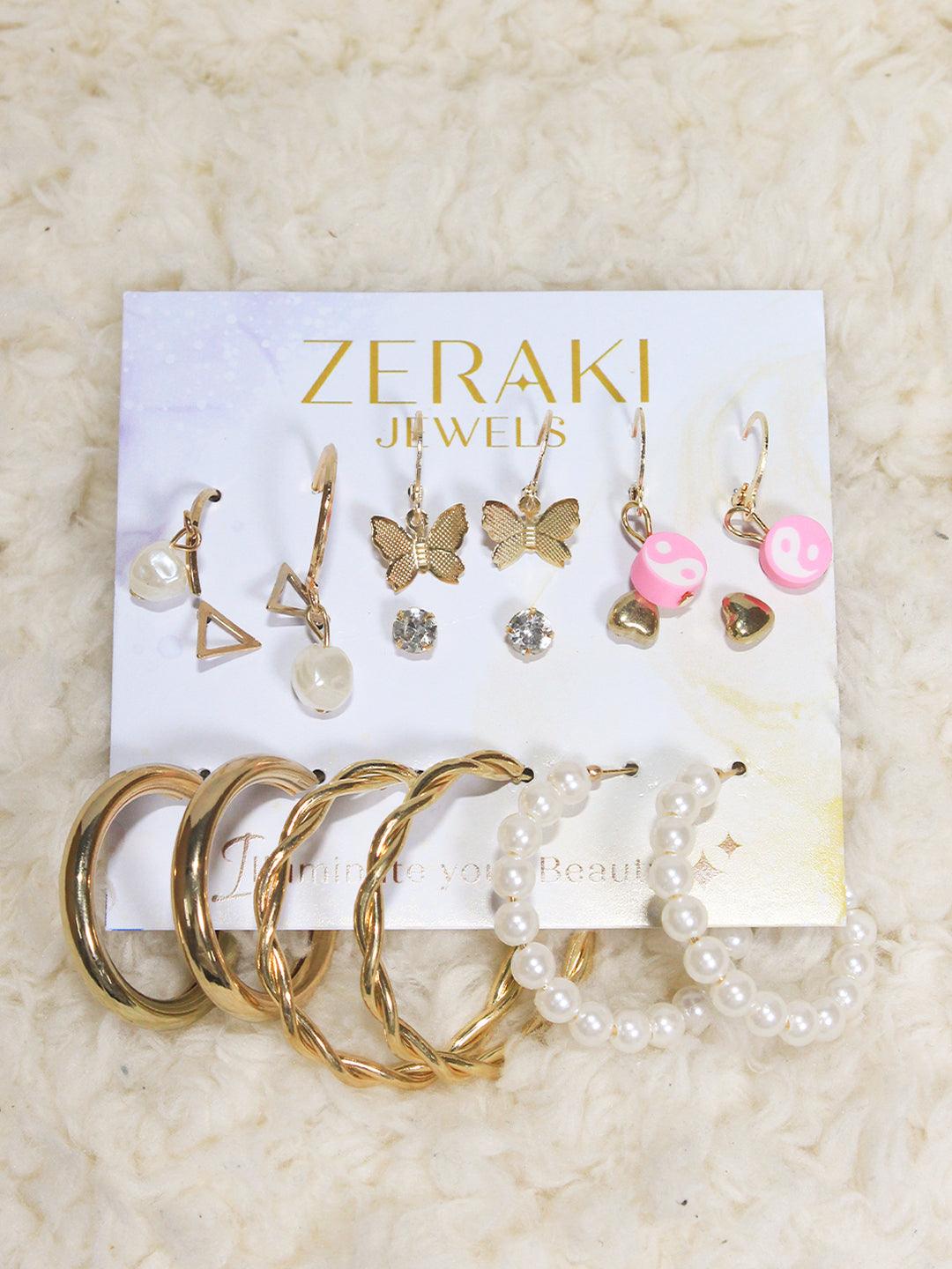 Sleek Allure Earrings Combo - Zerakijewels