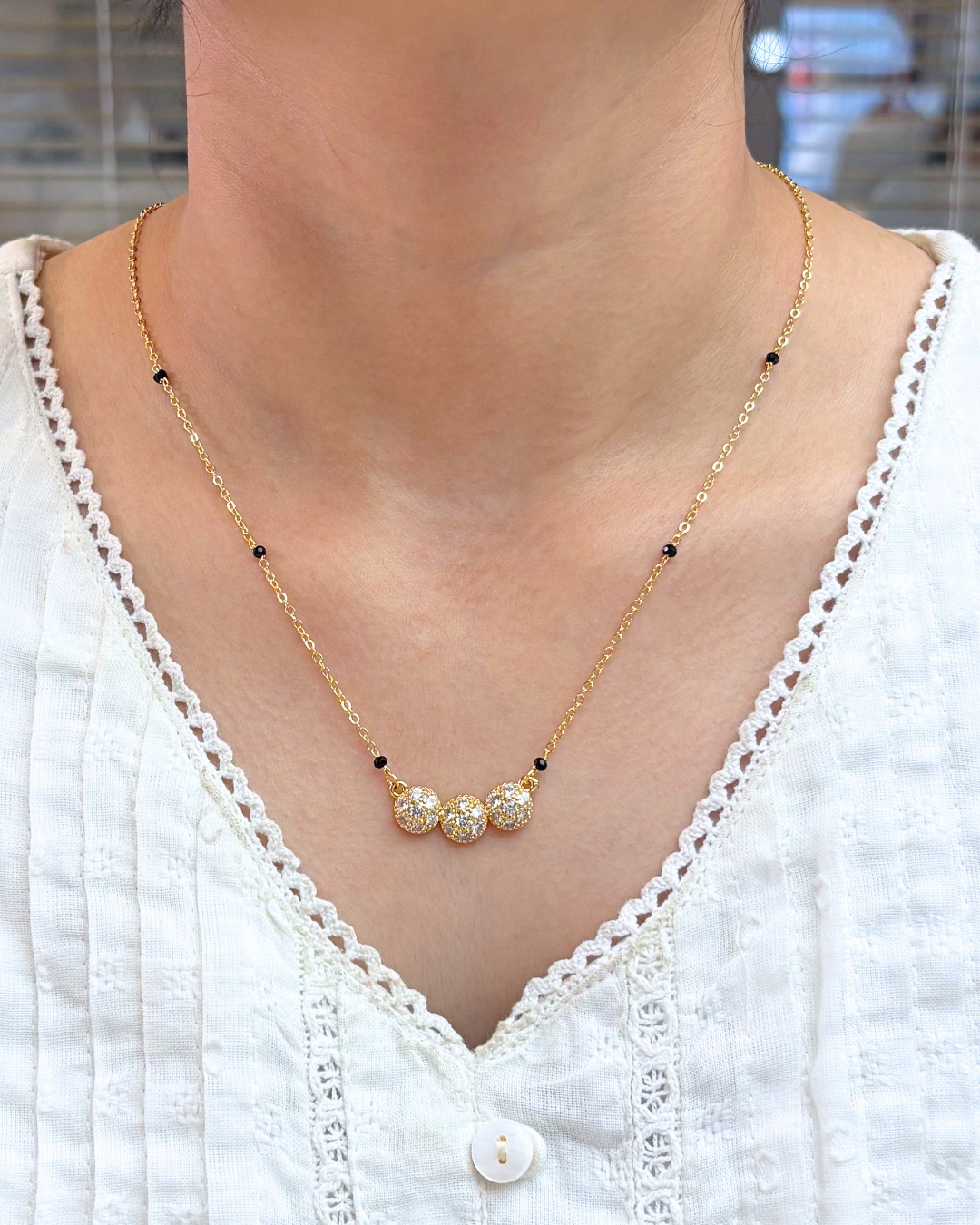 Anushka Mangalsutra.(18K Gold Plated)