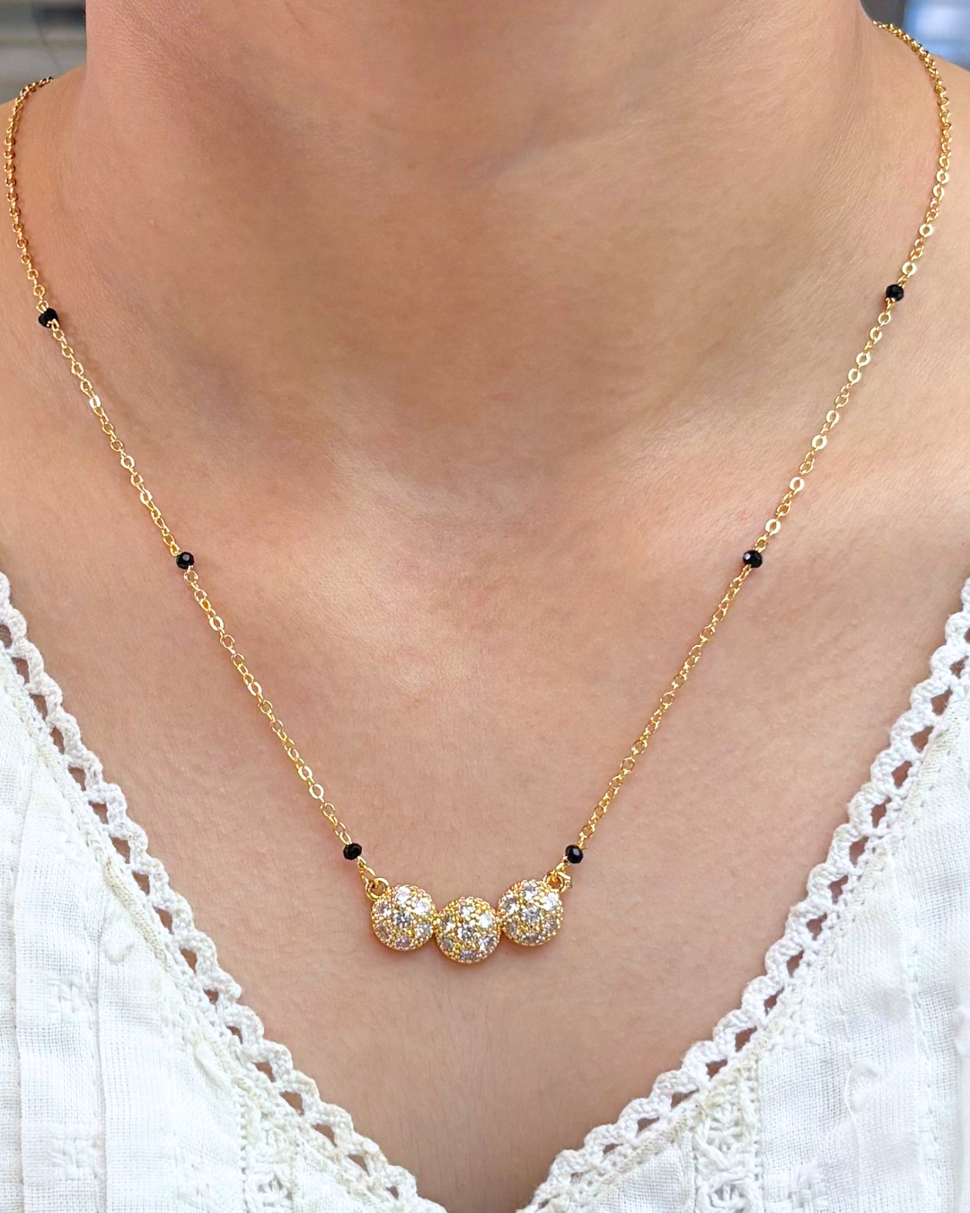 Anushka Mangalsutra.(18K Gold Plated)