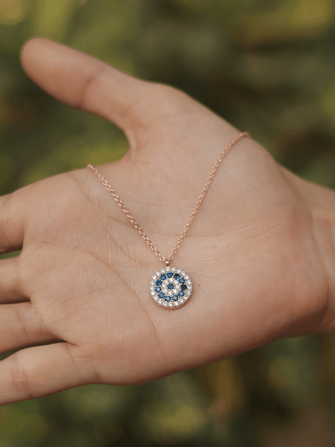 Dual Stone Circle Pendant - Zeraki Jewels