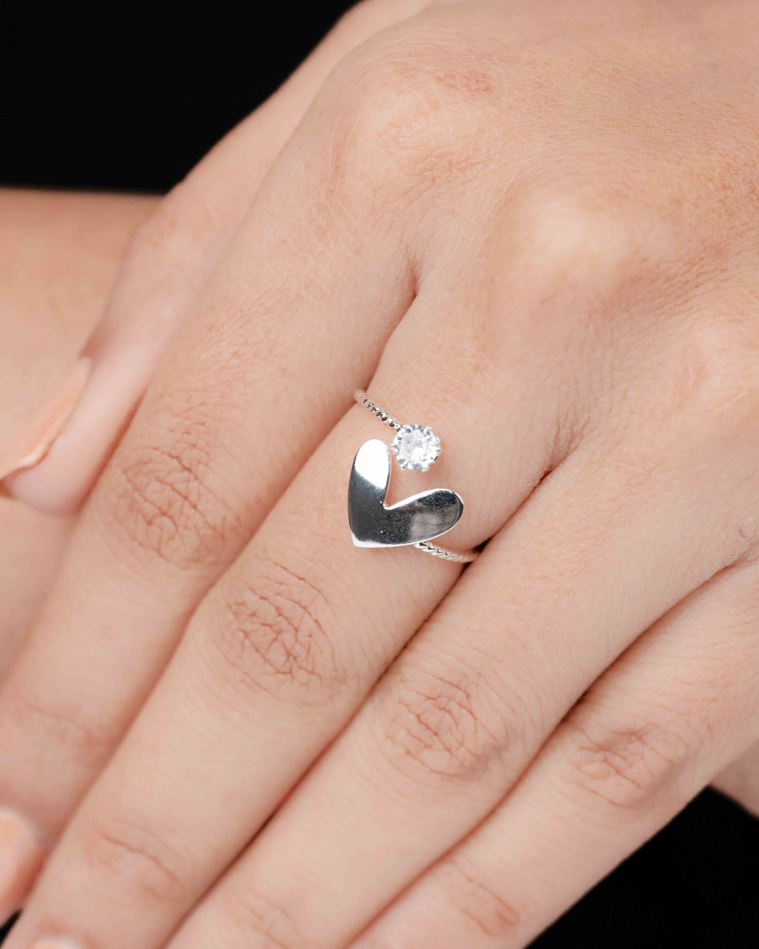 Heart light Adjustable Ring