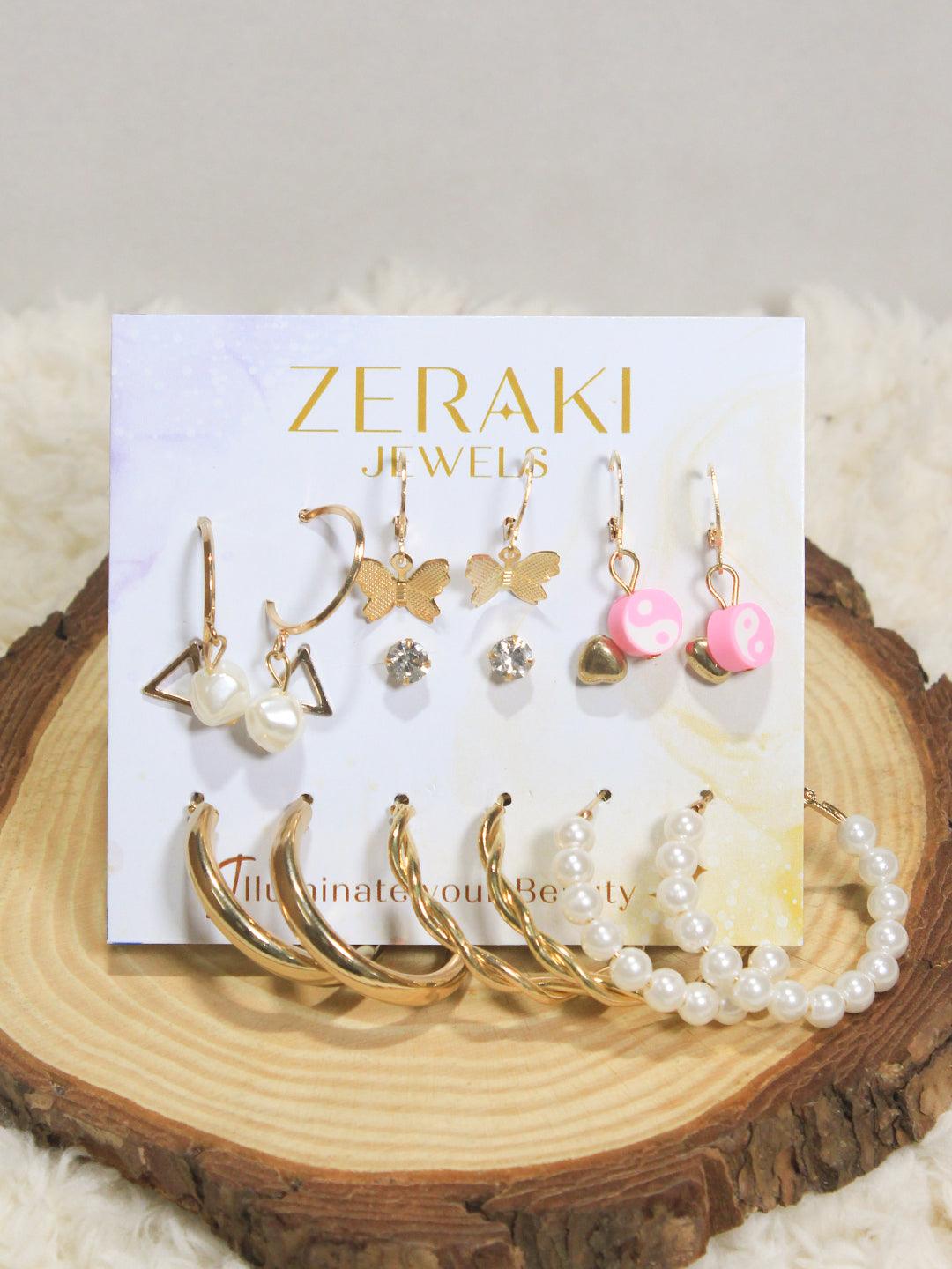 Sleek Allure Earrings Combo - Zerakijewels