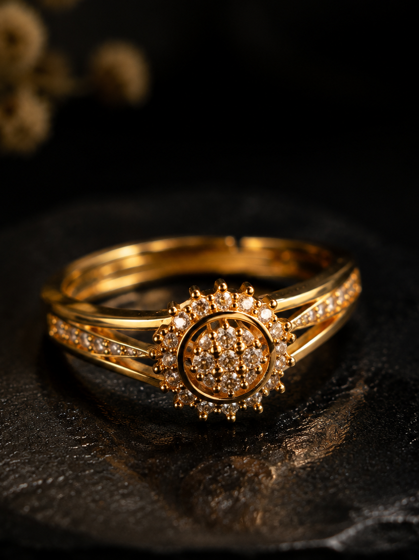 Sunflower Adjustable Ring