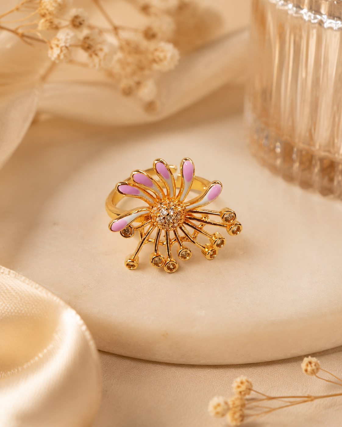Plum Adjustable Ring