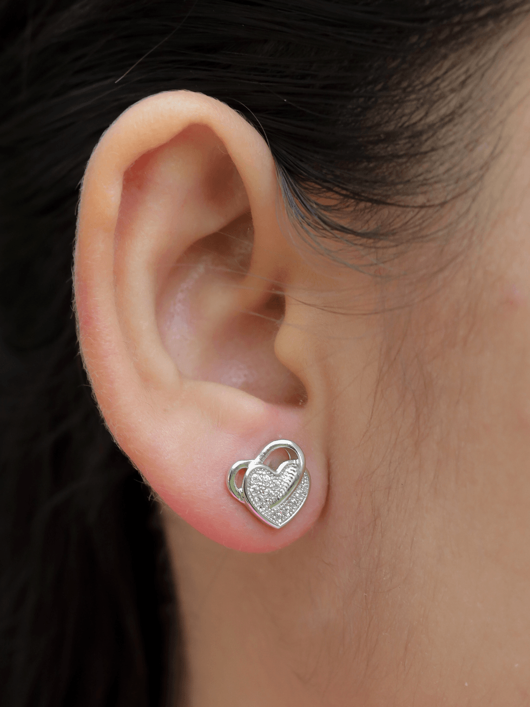 Interlinked Heart Studs - Zerakijewels