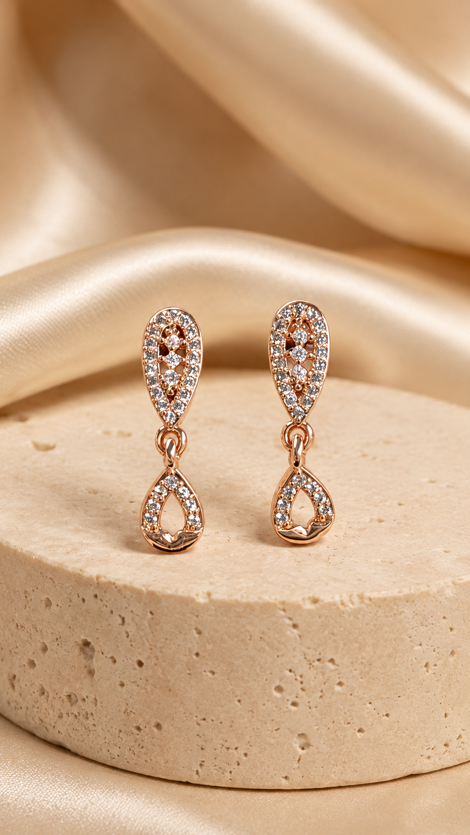 Kimaya Rose Gold Earrings