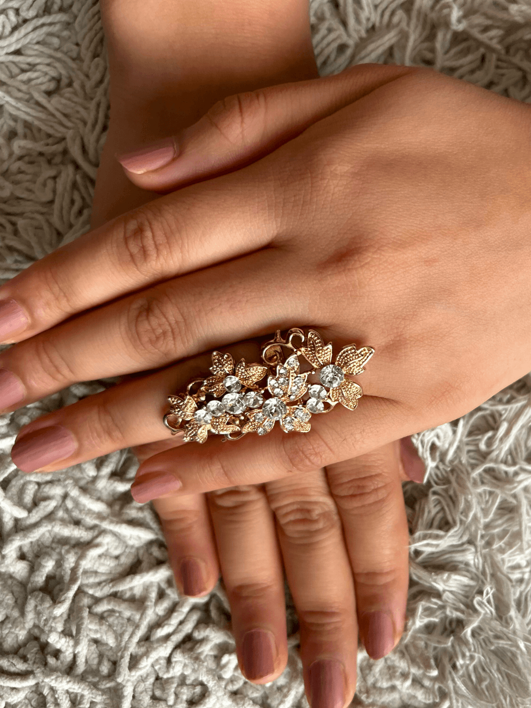 Finger armour Gold Plated Upkarna Ring - Zerakijewels