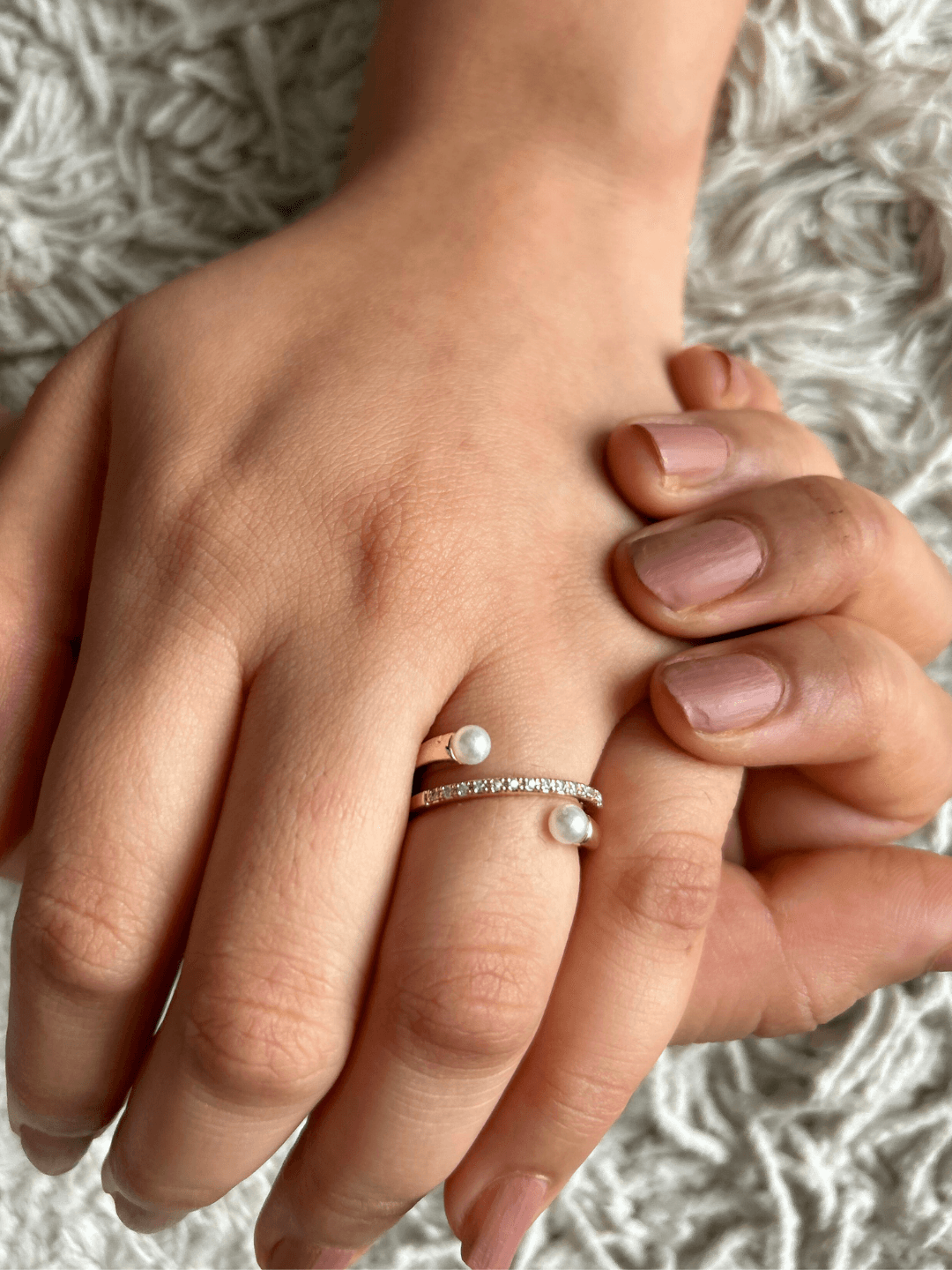 Gemini Pearl Ring - Zeraki Jewels