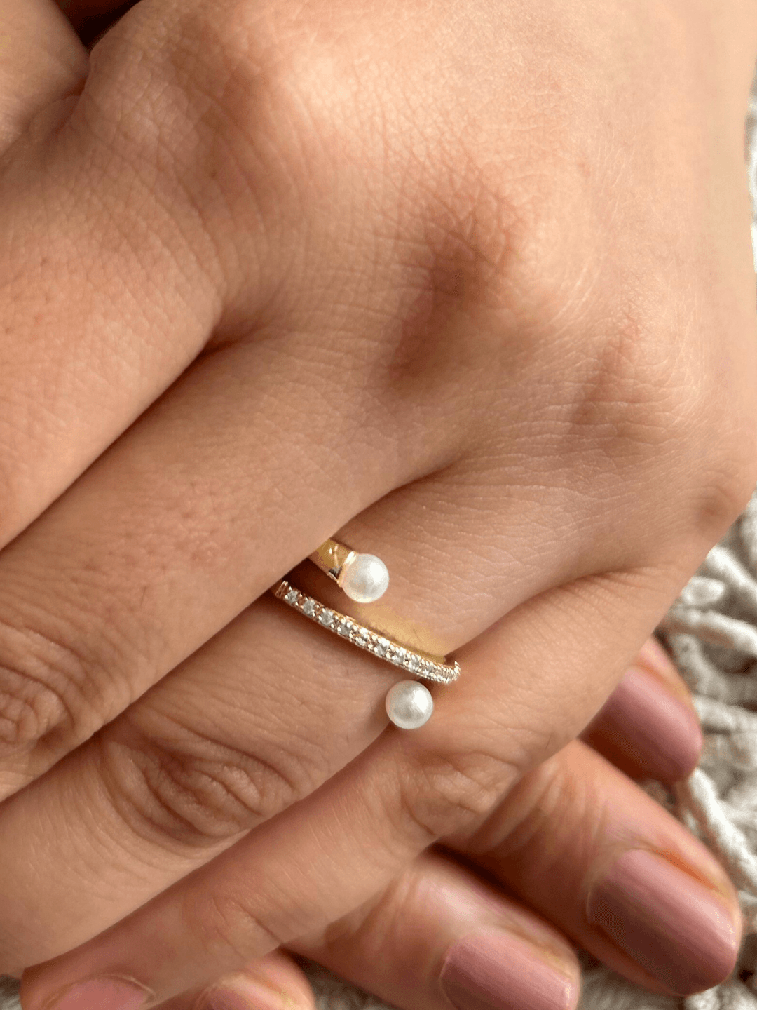 Gemini Pearl Ring - Zeraki Jewels