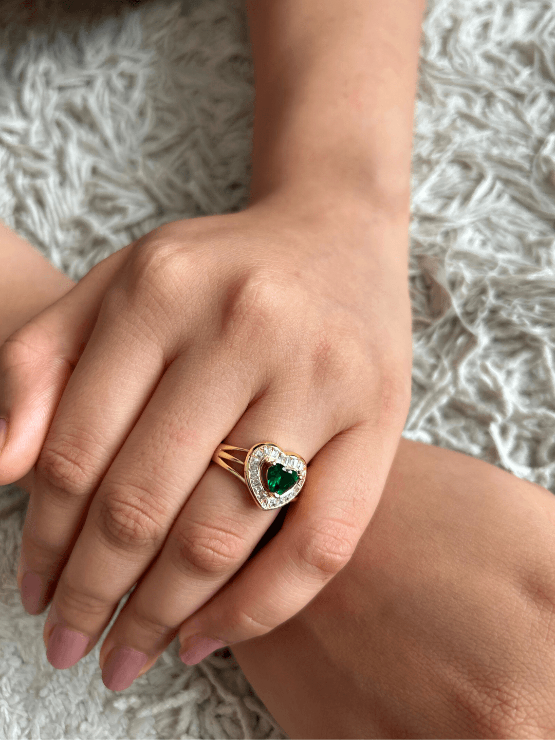 Emerald Heart Ring - Zeraki Jewels