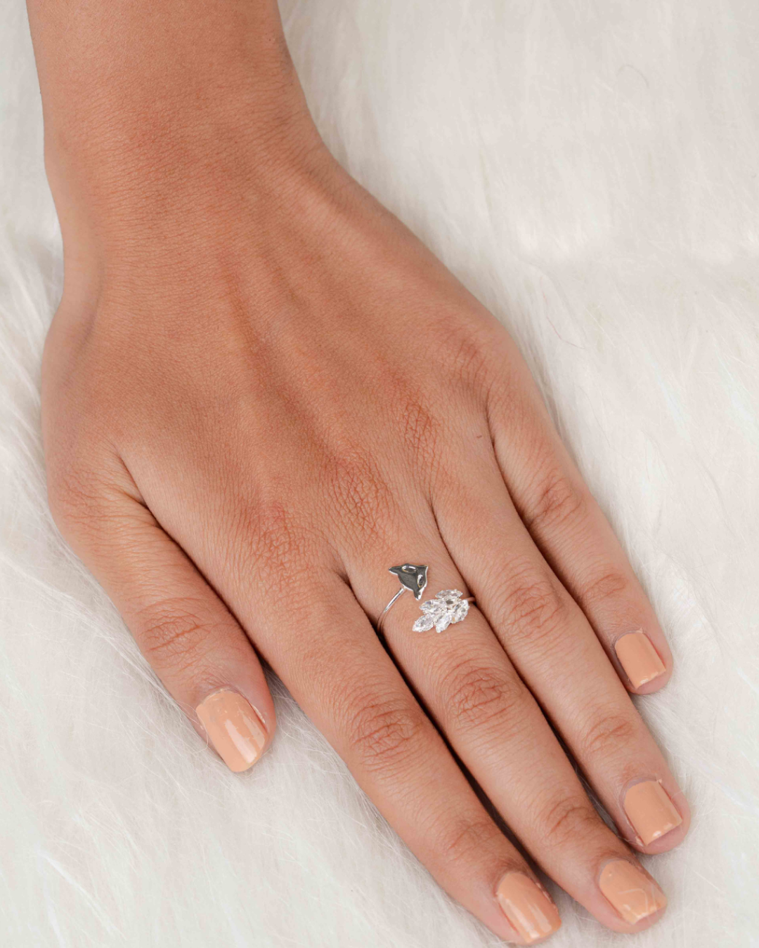 Moon Fern Adjustable Ring