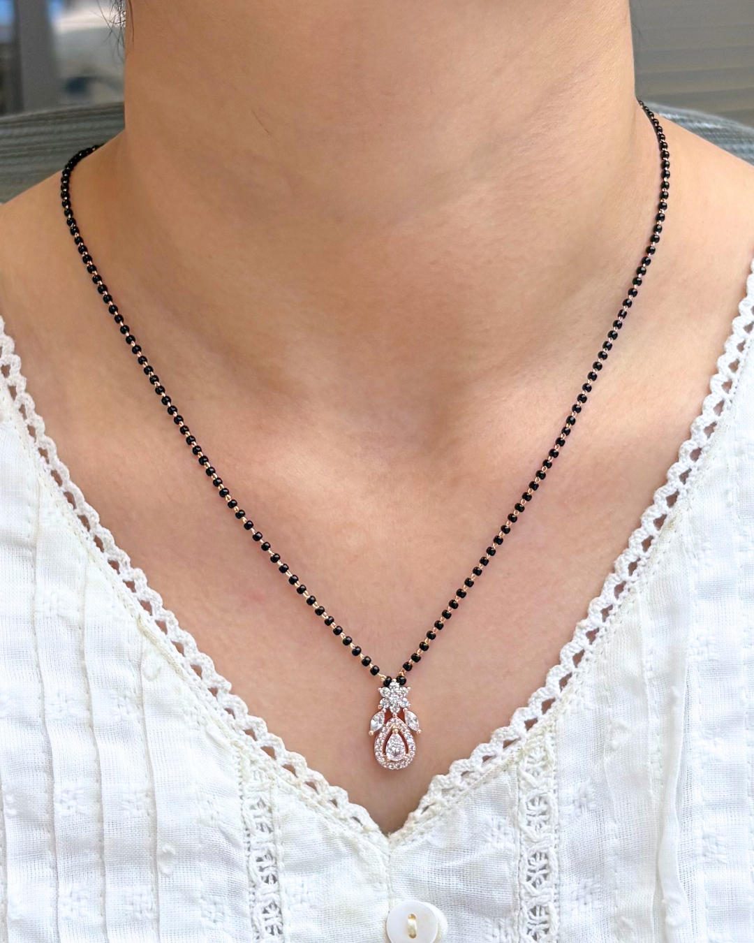 Aanya Full Black Beads Mangalsutra