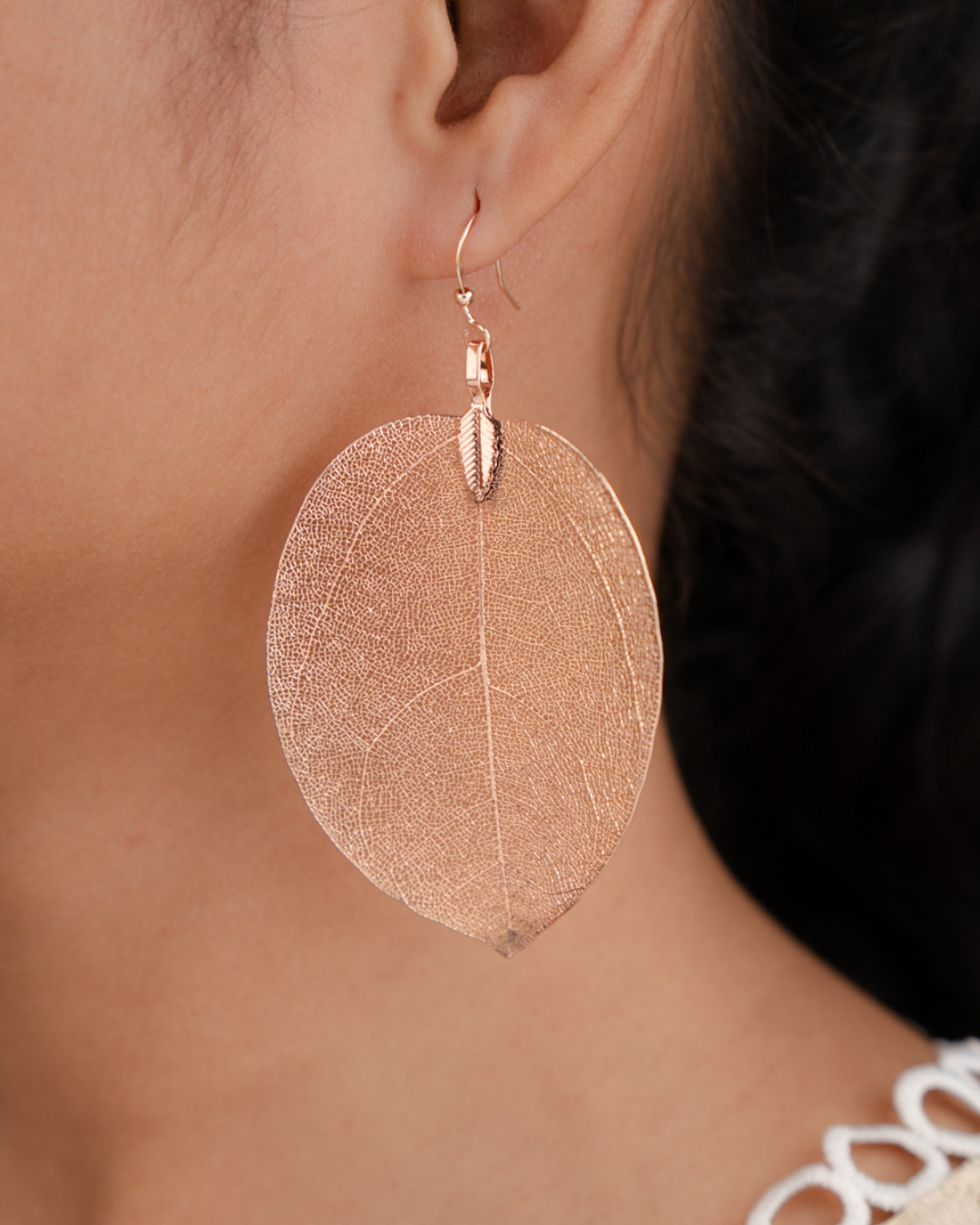 Feuilla Heart Necklace Set (Rose Gold)