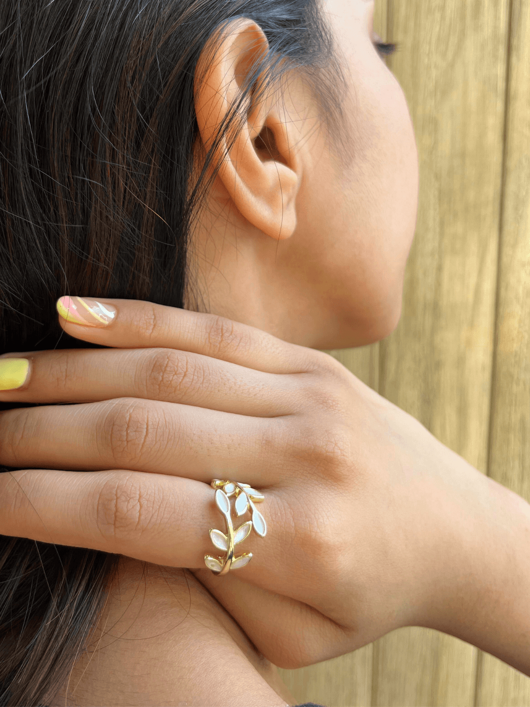 Autumn Leaves Adjustable Ring - Zeraki Jewels