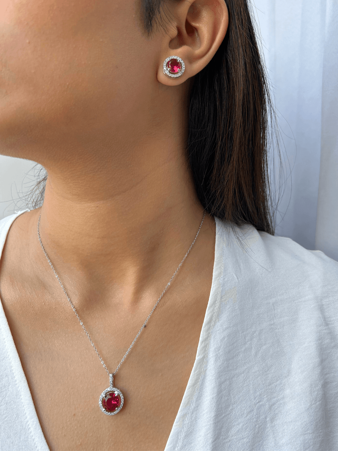 Diamond Solitaire Pendant Set - Zerakijewels