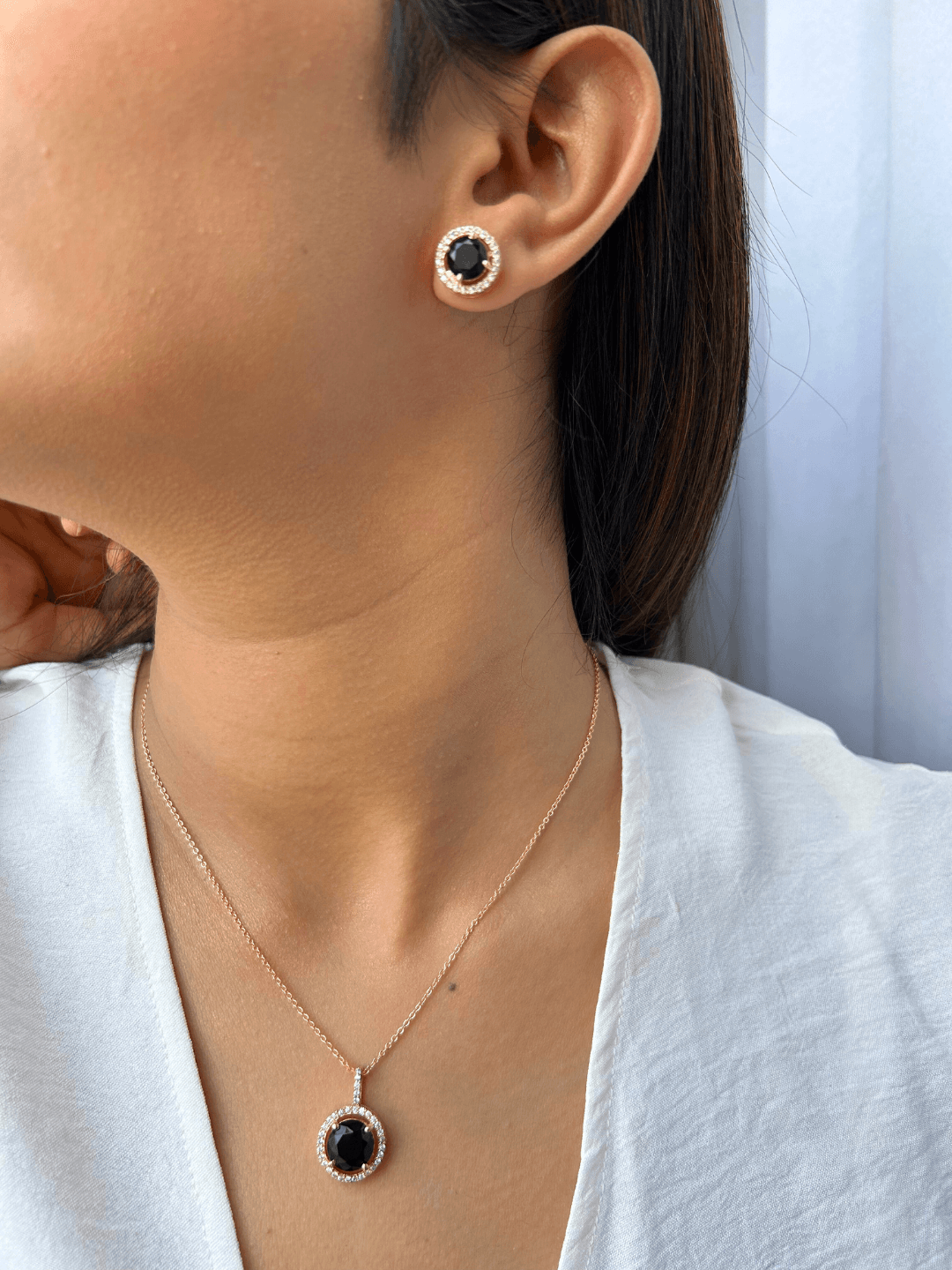 Diamond Solitaire Pendant Set - Zeraki Jewels