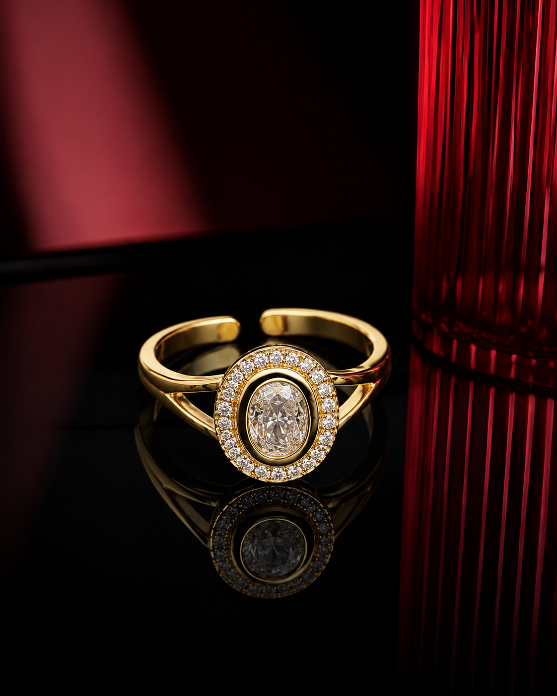 Opulent Twist Adjustable Ring