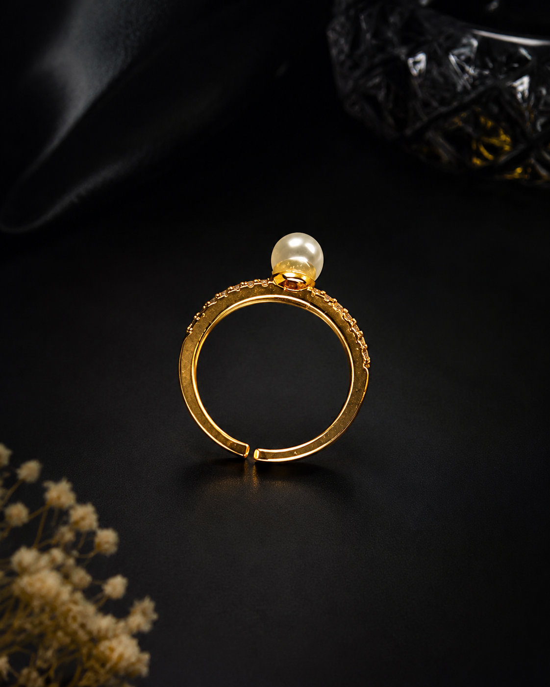 Pearl Adjustable Ring