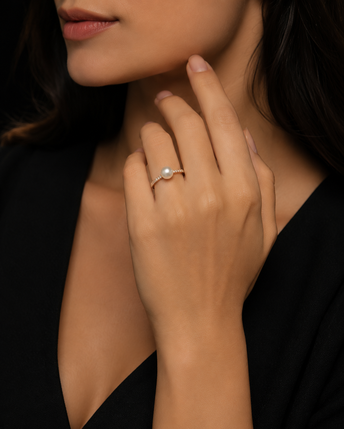 Pearl Adjustable Ring