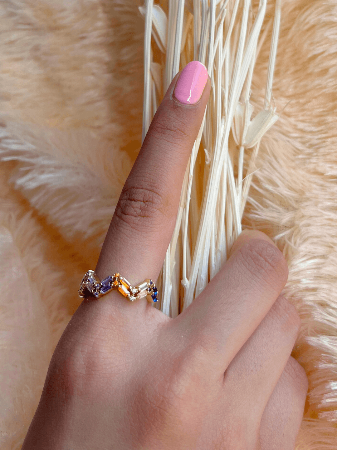 Chevron Adjustable Ring - Zeraki Jewels