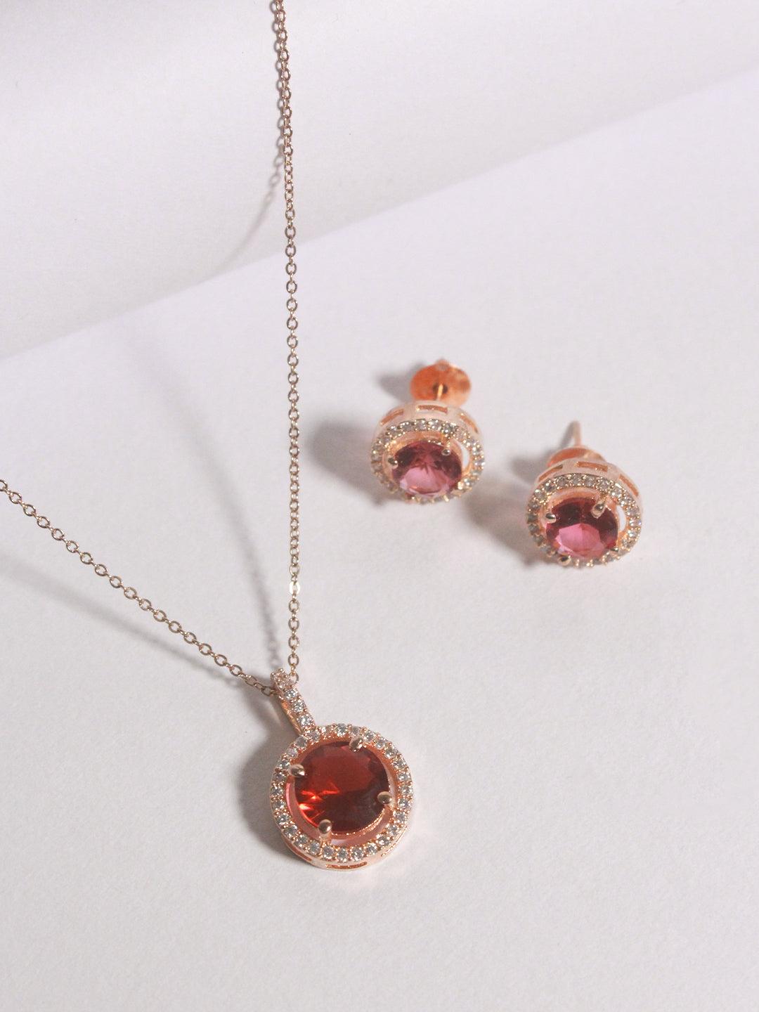 Diamond Solitaire Pendant Set - Zeraki Jewels