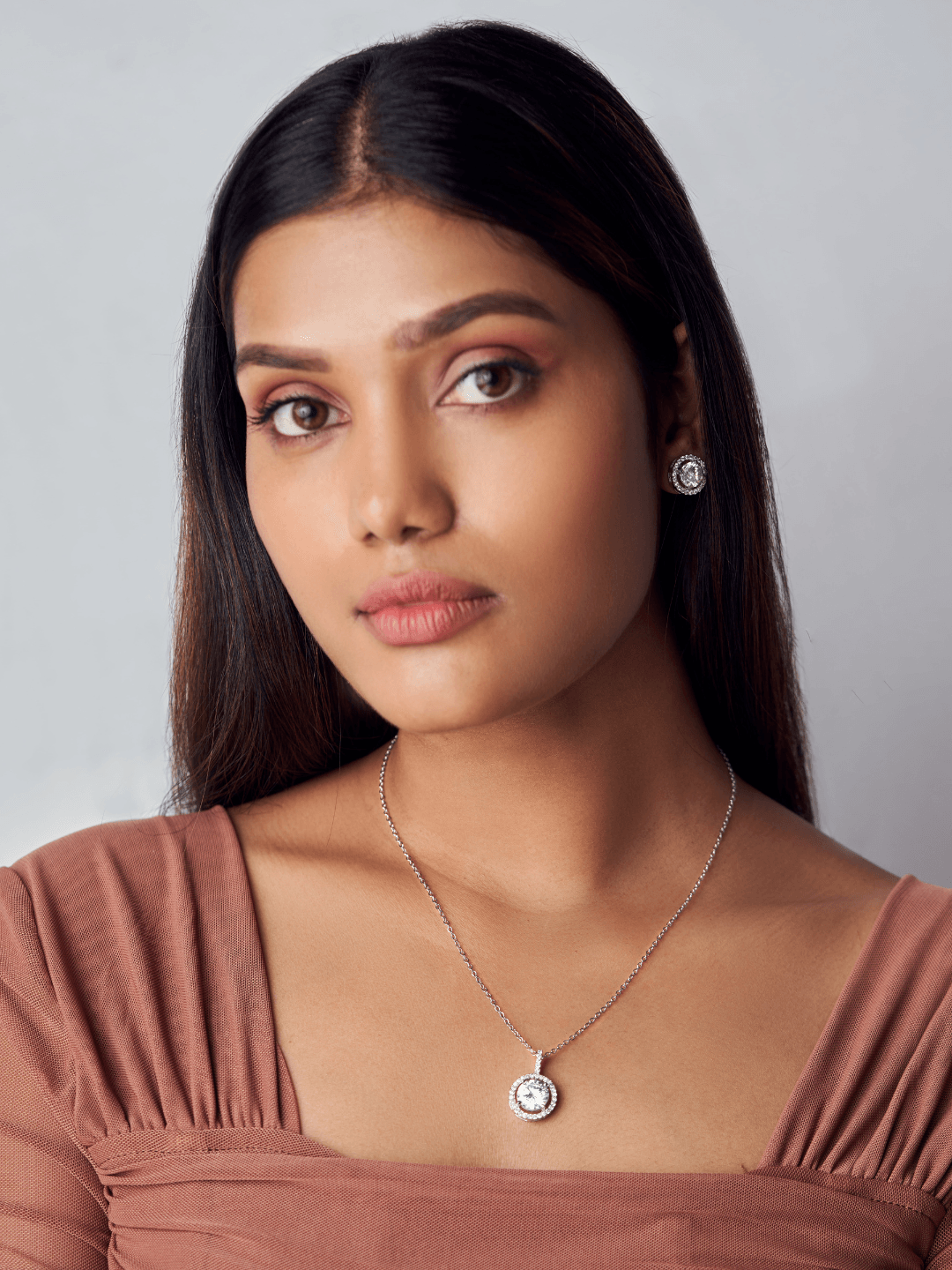 Diamond Solitaire Pendant Set - Zerakijewels