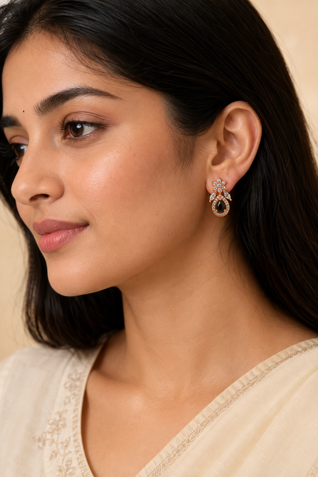 Aanya Black Earrings