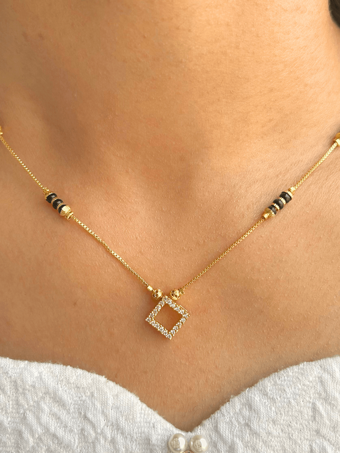 Gold Plated Unique Designer Anita Mangalsutra