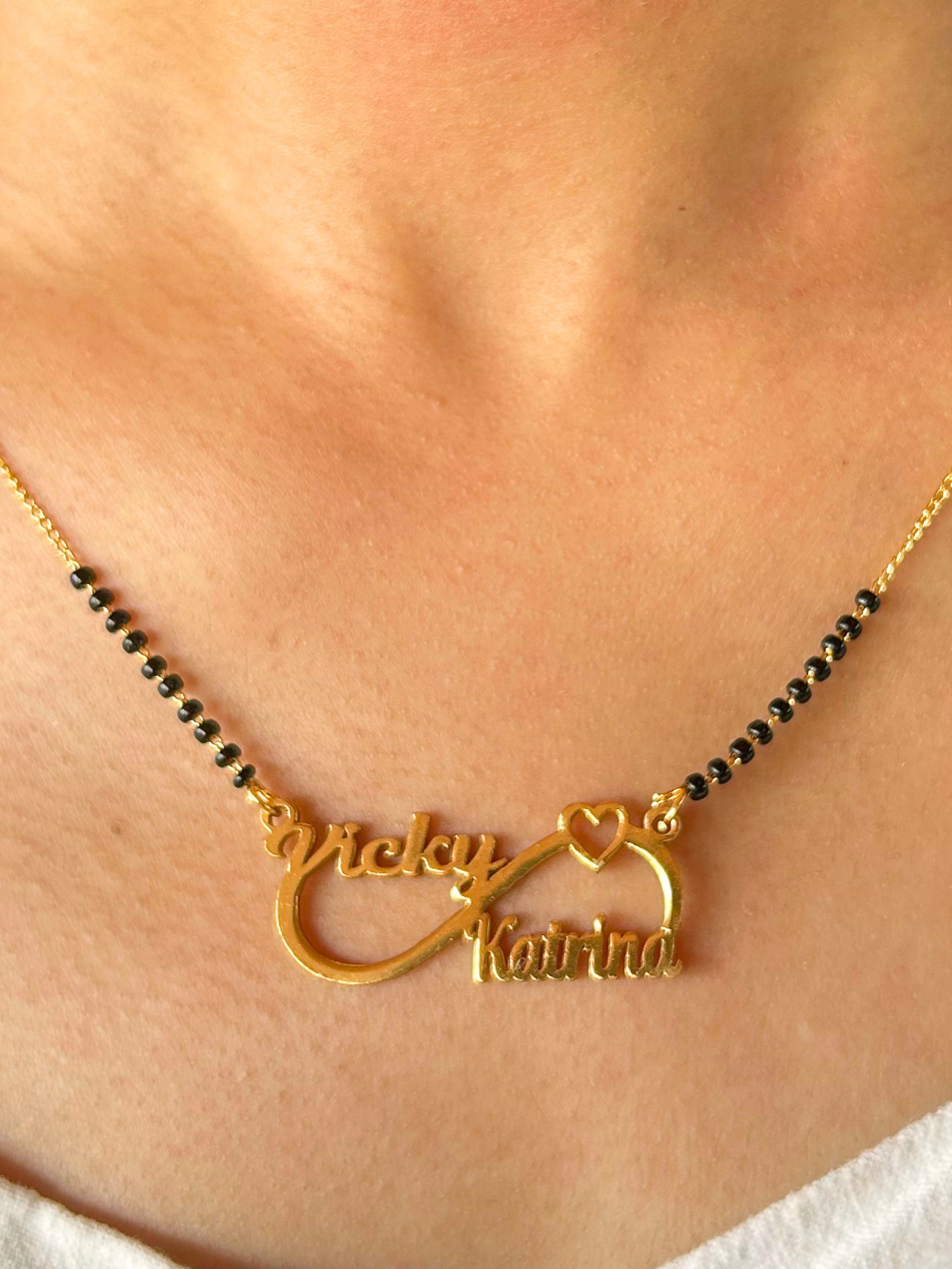 Infinite Love Couple Name Mangalsutra. (Customized Couple Name)