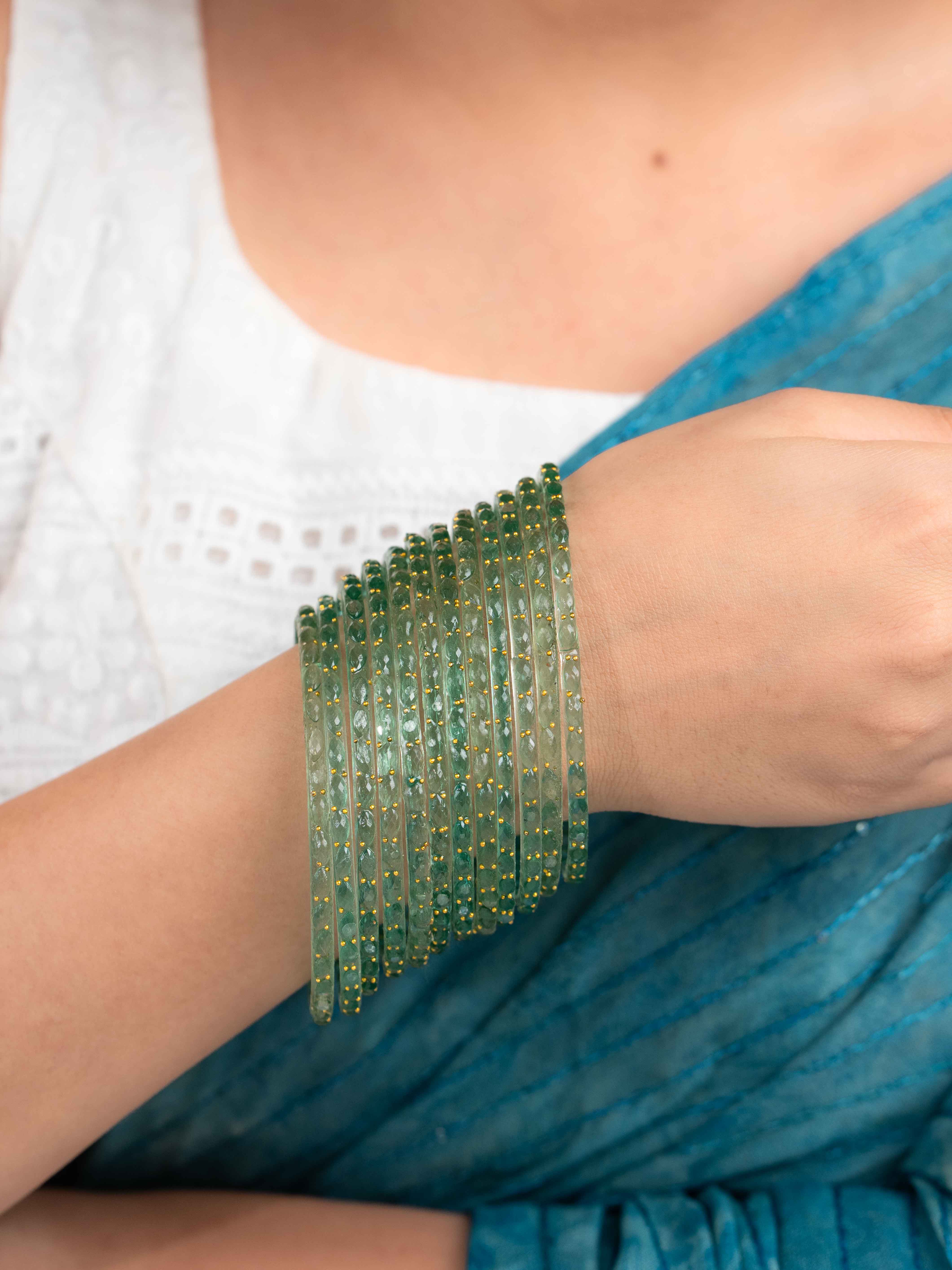 Harnoor Glass Bangle ( Set of 12)