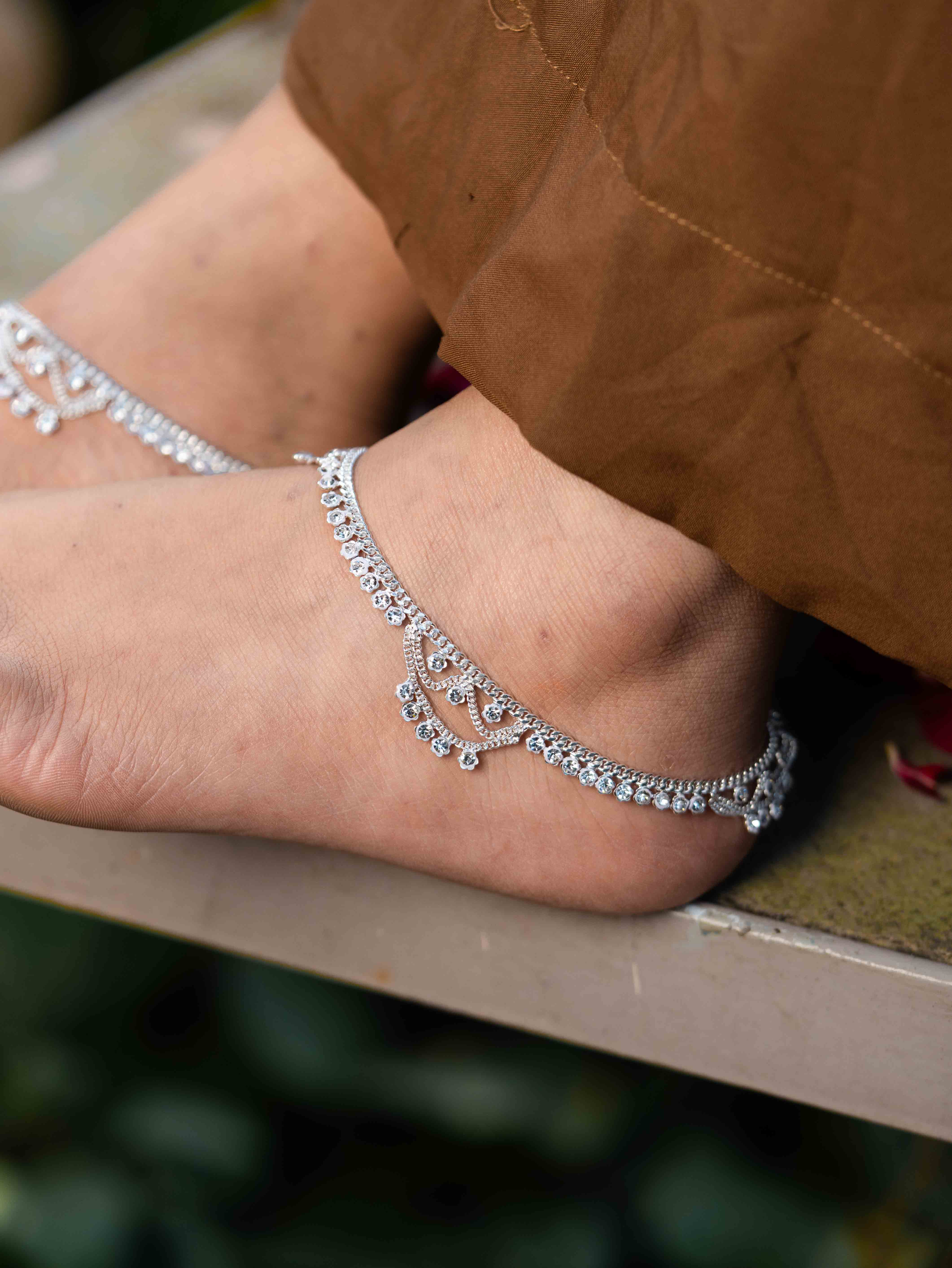 Geneva Silver Payal (set of 2)