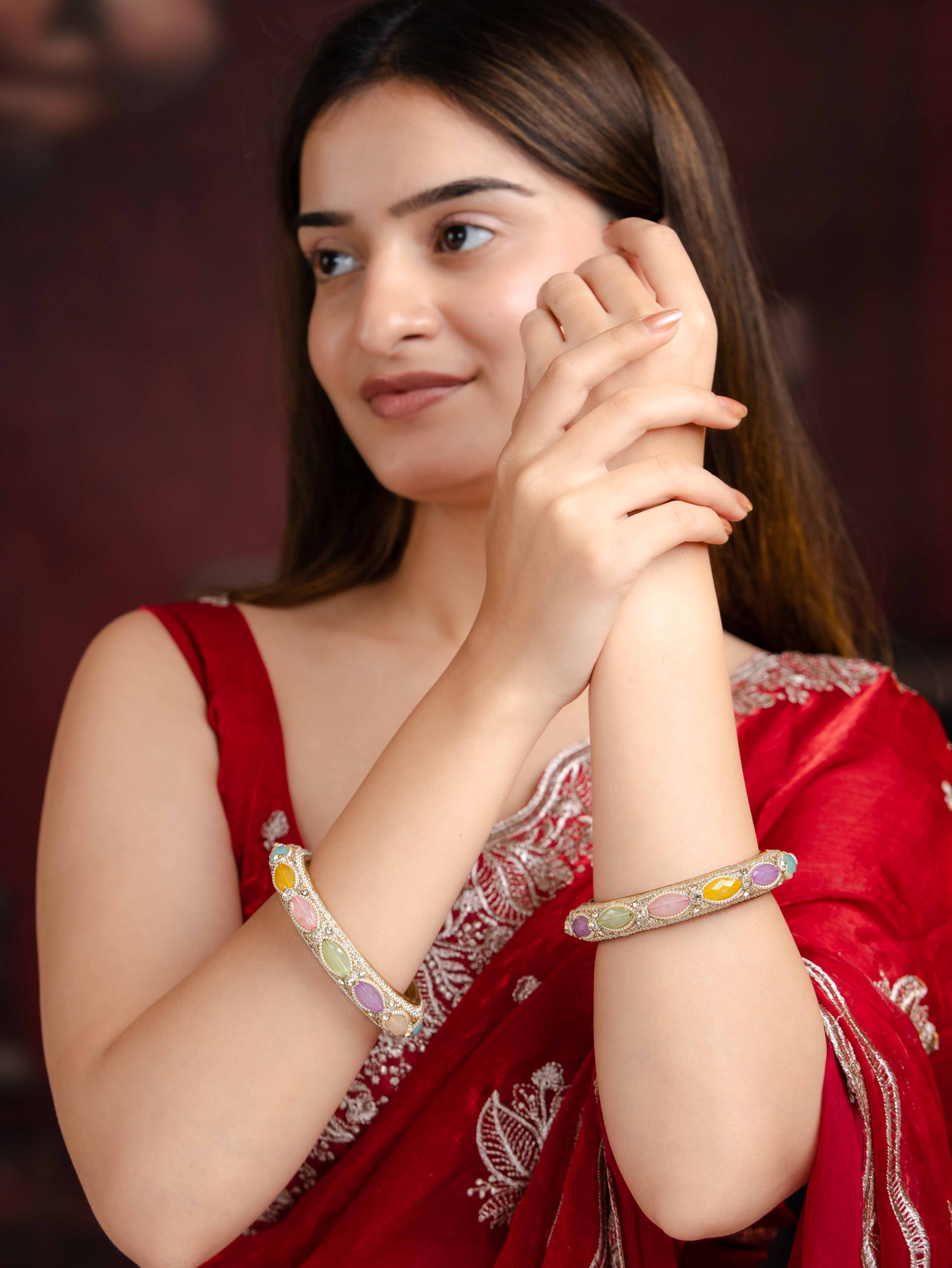 Gulrang Festive Bangle( Set Of 2 )